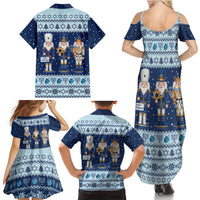 Chrismukkah Nutcracker Family Matching Summer Maxi Dress and Hawaiian Shirt Funny Hanukkah Xmas Style - Wonder Print Shop