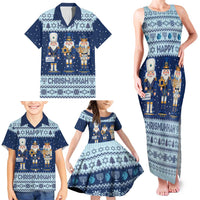Chrismukkah Nutcracker Family Matching Tank Maxi Dress and Hawaiian Shirt Funny Hanukkah Xmas Style - Wonder Print Shop