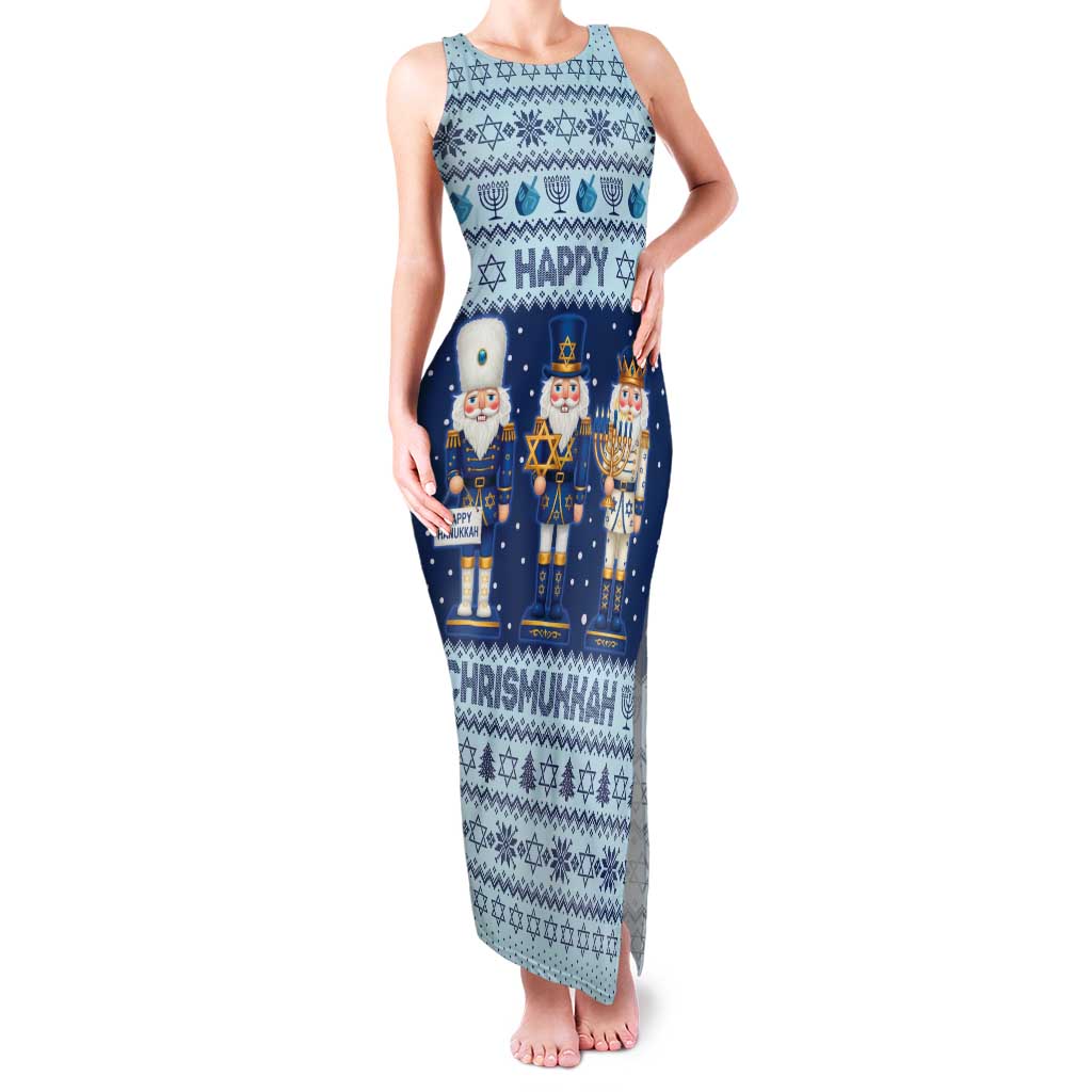 Chrismukkah Nutcracker Family Matching Tank Maxi Dress and Hawaiian Shirt Funny Hanukkah Xmas Style - Wonder Print Shop