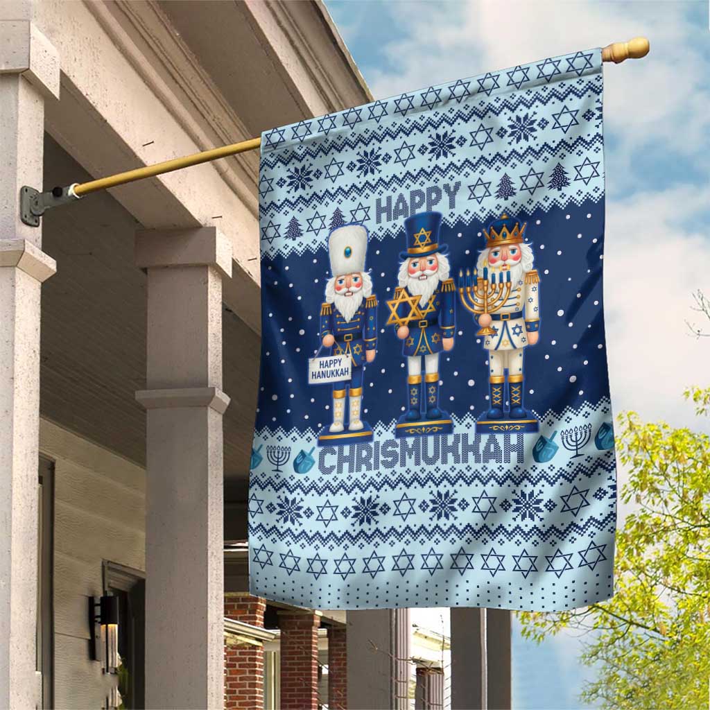 Chrismukkah Nutcracker Garden Flag Funny Hanukkah Xmas Style - Wonder Print Shop