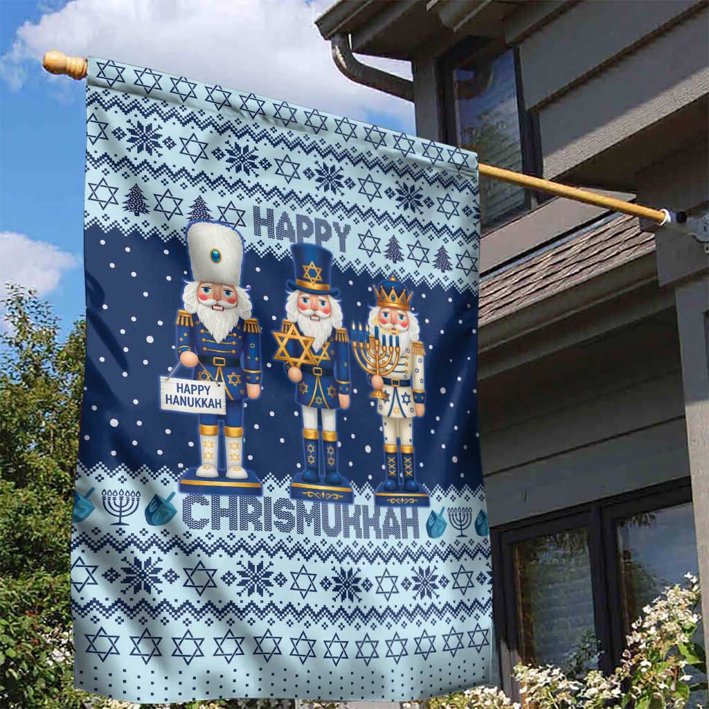 Chrismukkah Nutcracker Garden Flag Funny Hanukkah Xmas Style - Wonder Print Shop