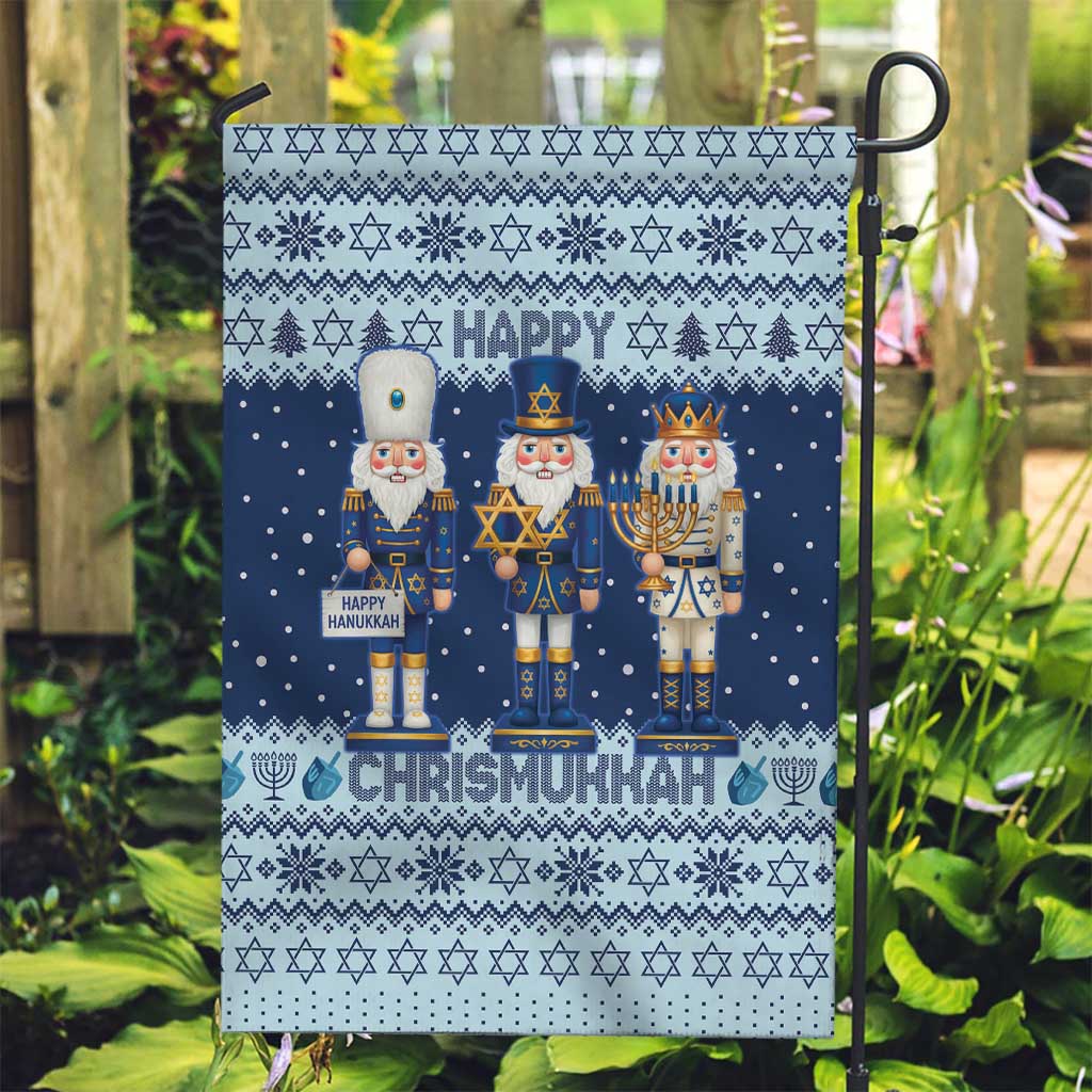 Chrismukkah Nutcracker Garden Flag Funny Hanukkah Xmas Style - Wonder Print Shop