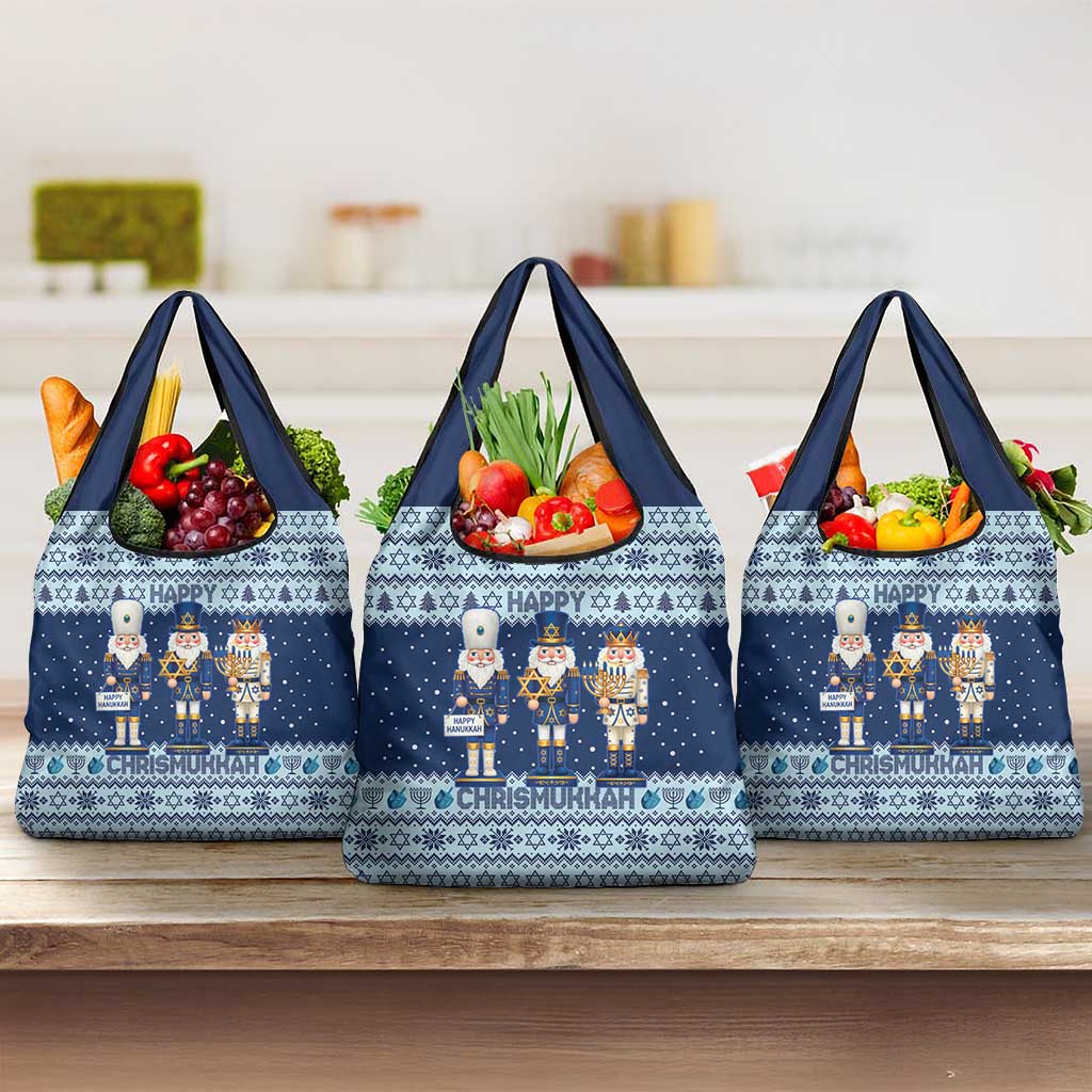 Chrismukkah Nutcracker Grocery Bag Funny Hanukkah Xmas Style - Wonder Print Shop