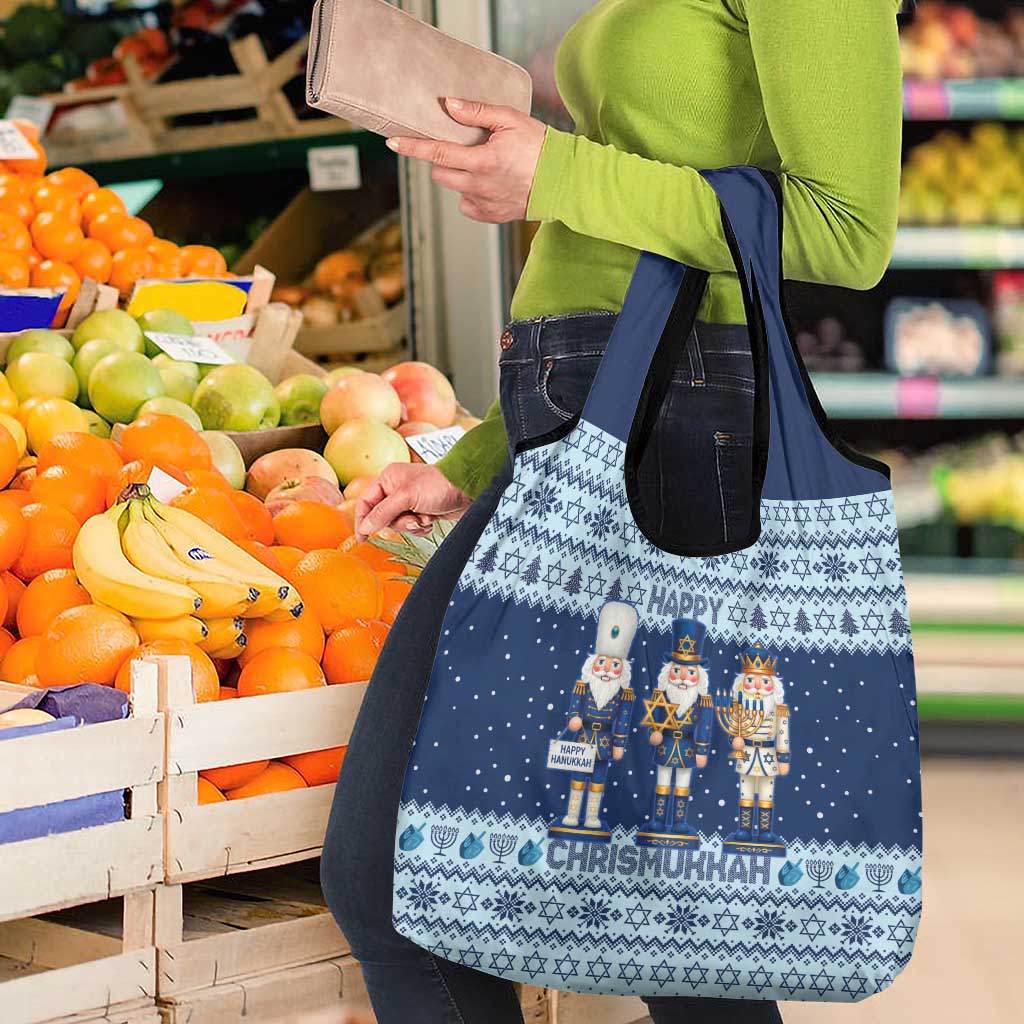 Chrismukkah Nutcracker Grocery Bag Funny Hanukkah Xmas Style - Wonder Print Shop
