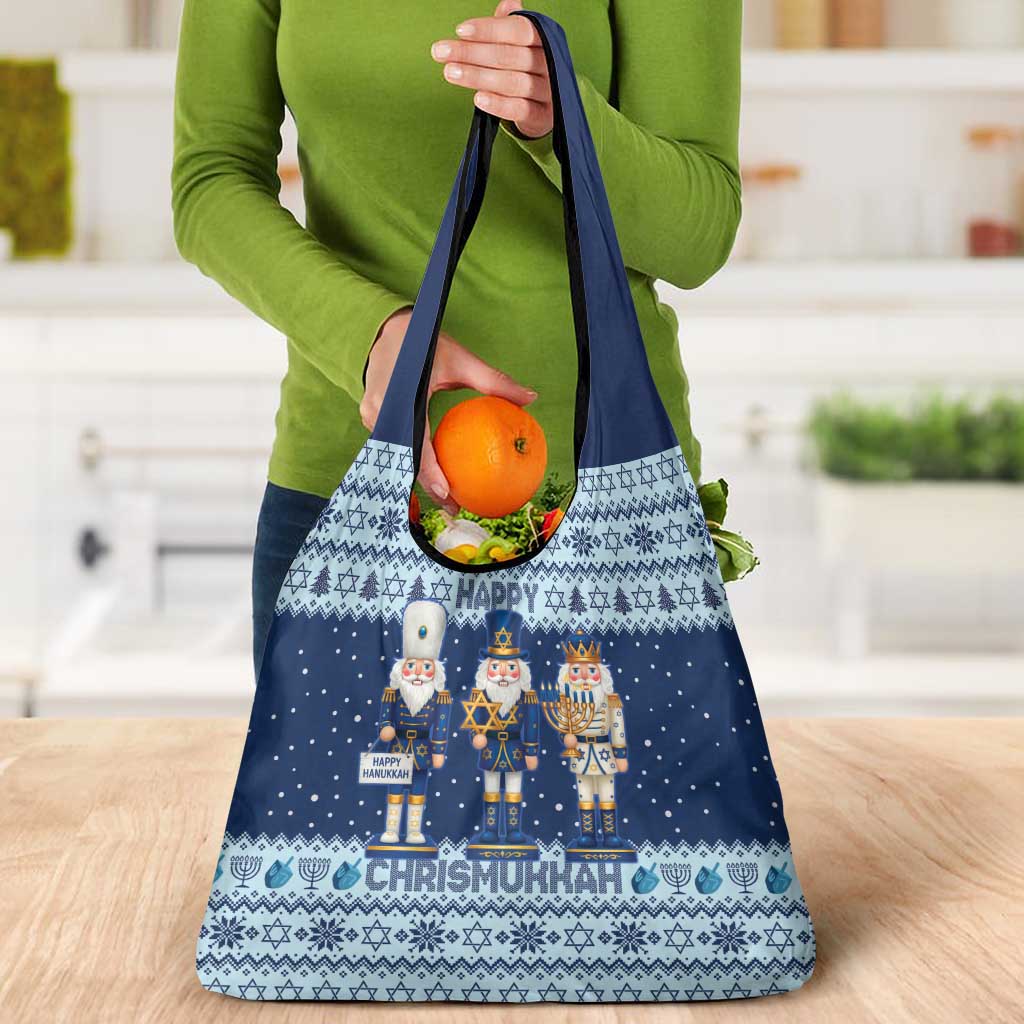 Chrismukkah Nutcracker Grocery Bag Funny Hanukkah Xmas Style - Wonder Print Shop