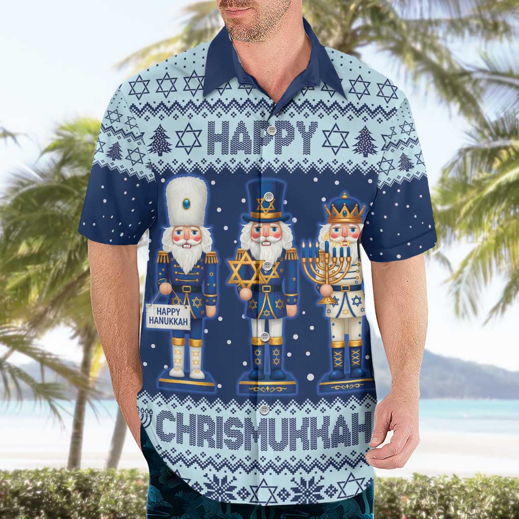 Chrismukkah Nutcracker Hawaiian Shirt Funny Hanukkah Xmas Style - Wonder Print Shop