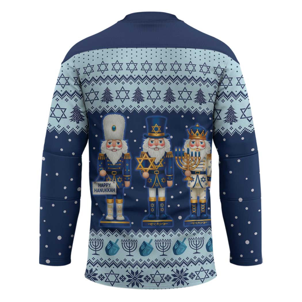 Chrismukkah Nutcracker Hockey Jersey Funny Hanukkah Xmas Style - Wonder Print Shop
