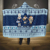 Chrismukkah Nutcracker Hooded Blanket Funny Hanukkah Xmas Style - Wonder Print Shop