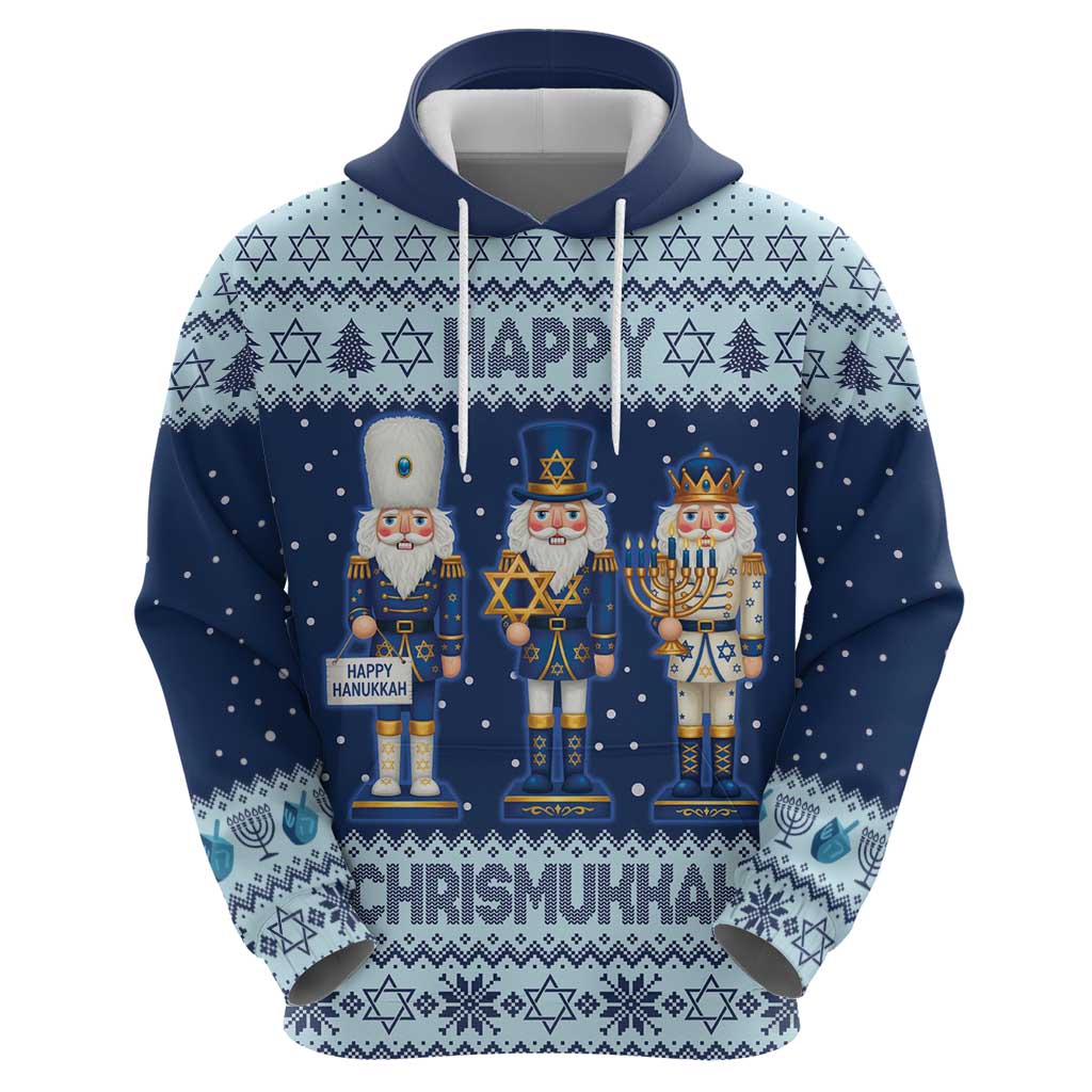 Chrismukkah Nutcracker Hoodie Funny Hanukkah Xmas Style - Wonder Print Shop
