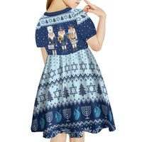 Chrismukkah Nutcracker Kid Short Sleeve Dress Funny Hanukkah Xmas Style - Wonder Print Shop