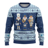Chrismukkah Nutcracker Ugly Christmas Sweater Funny Hanukkah Xmas Style - Wonder Print Shop