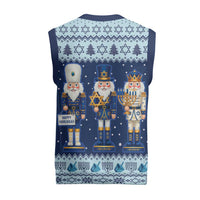 Chrismukkah Nutcracker Christmas Knitted V-Neck Vest Funny Hanukkah Xmas Style - Wonder Print Shop