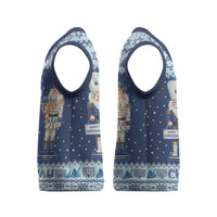Chrismukkah Nutcracker Christmas Knitted V-Neck Vest Funny Hanukkah Xmas Style - Wonder Print Shop