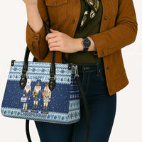Chrismukkah Nutcracker Leather Bag Funny Hanukkah Xmas Style - Wonder Print Shop
