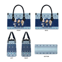 Chrismukkah Nutcracker Leather Bag Funny Hanukkah Xmas Style - Wonder Print Shop