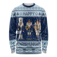 Chrismukkah Nutcracker Long Sleeve Shirt Funny Hanukkah Xmas Style - Wonder Print Shop