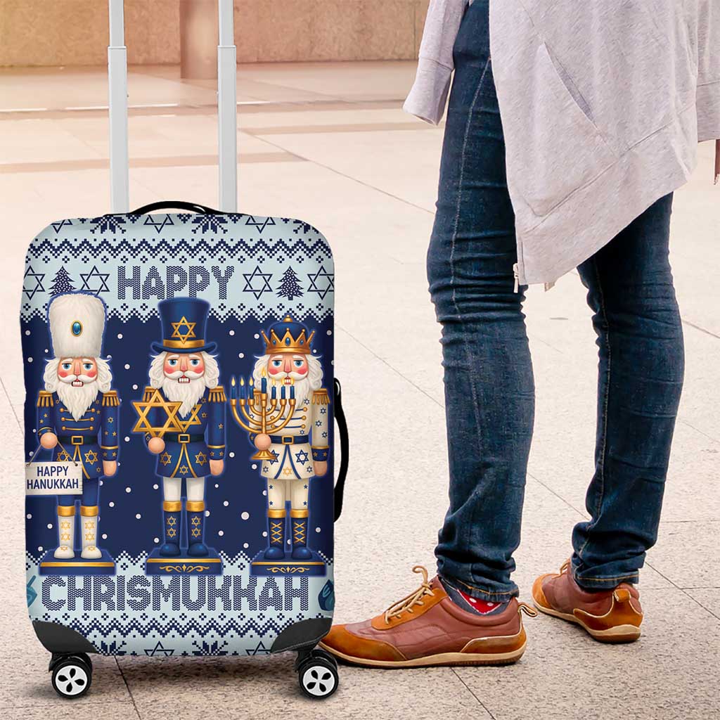Chrismukkah Nutcracker Luggage Cover Funny Hanukkah Xmas Style - Wonder Print Shop