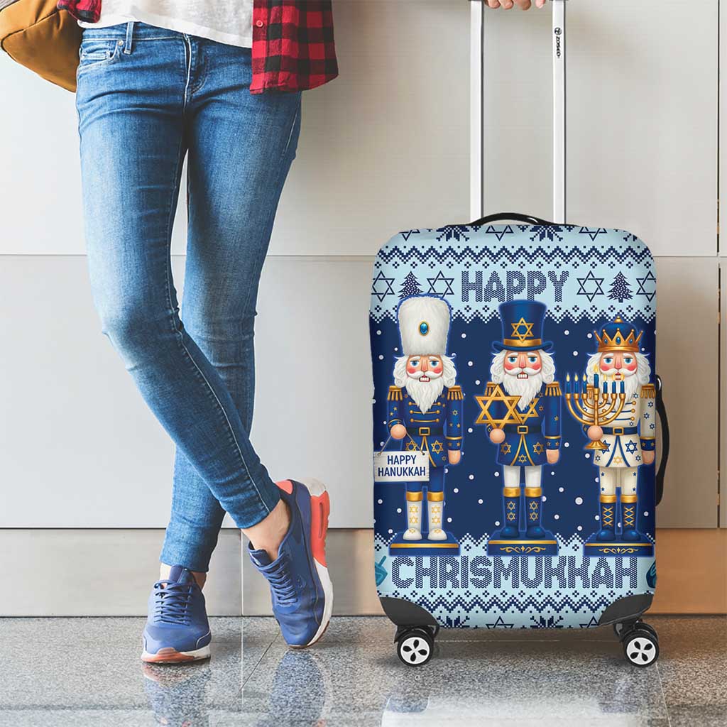 Chrismukkah Nutcracker Luggage Cover Funny Hanukkah Xmas Style - Wonder Print Shop