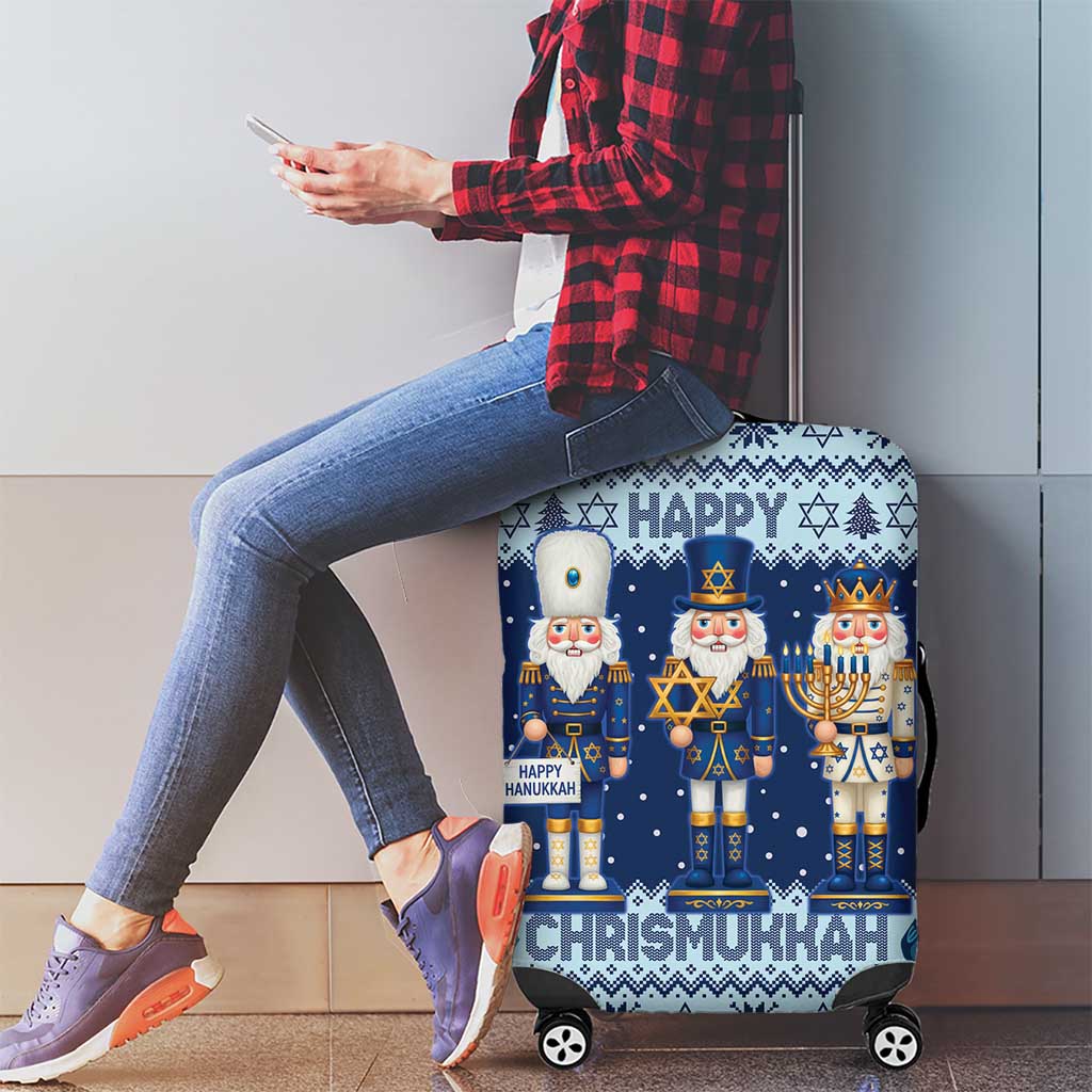 Chrismukkah Nutcracker Luggage Cover Funny Hanukkah Xmas Style - Wonder Print Shop