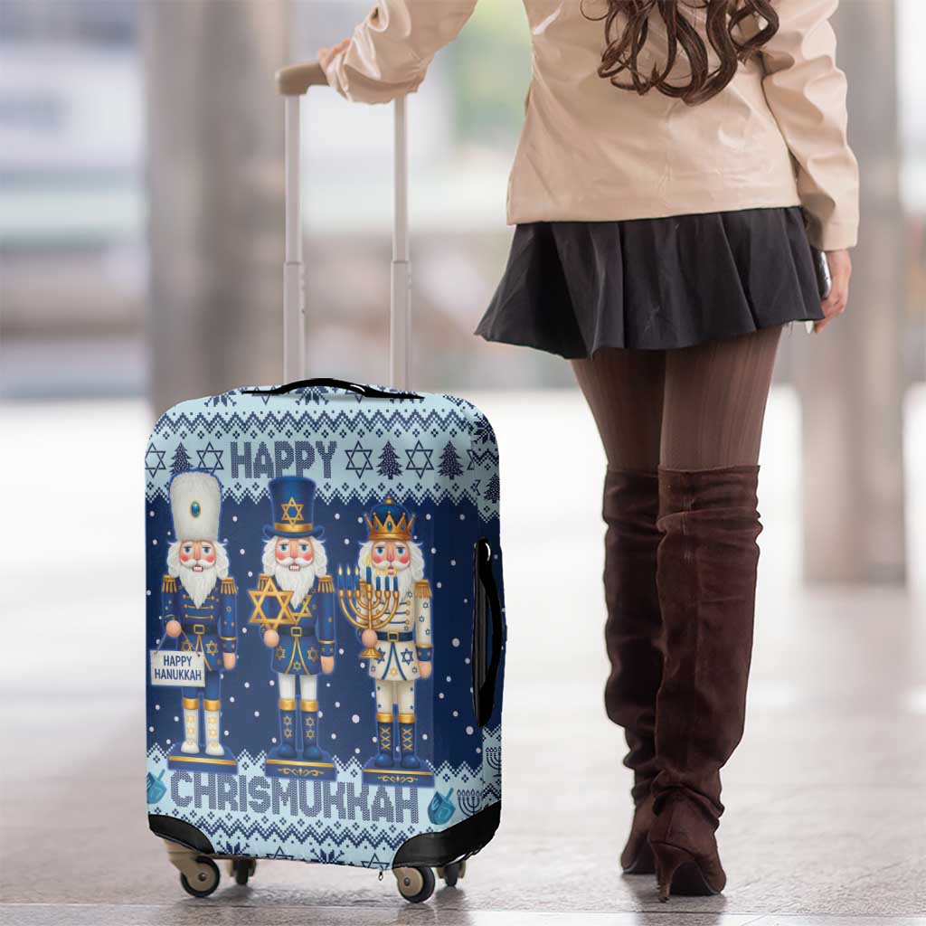 Chrismukkah Nutcracker Luggage Cover Funny Hanukkah Xmas Style - Wonder Print Shop