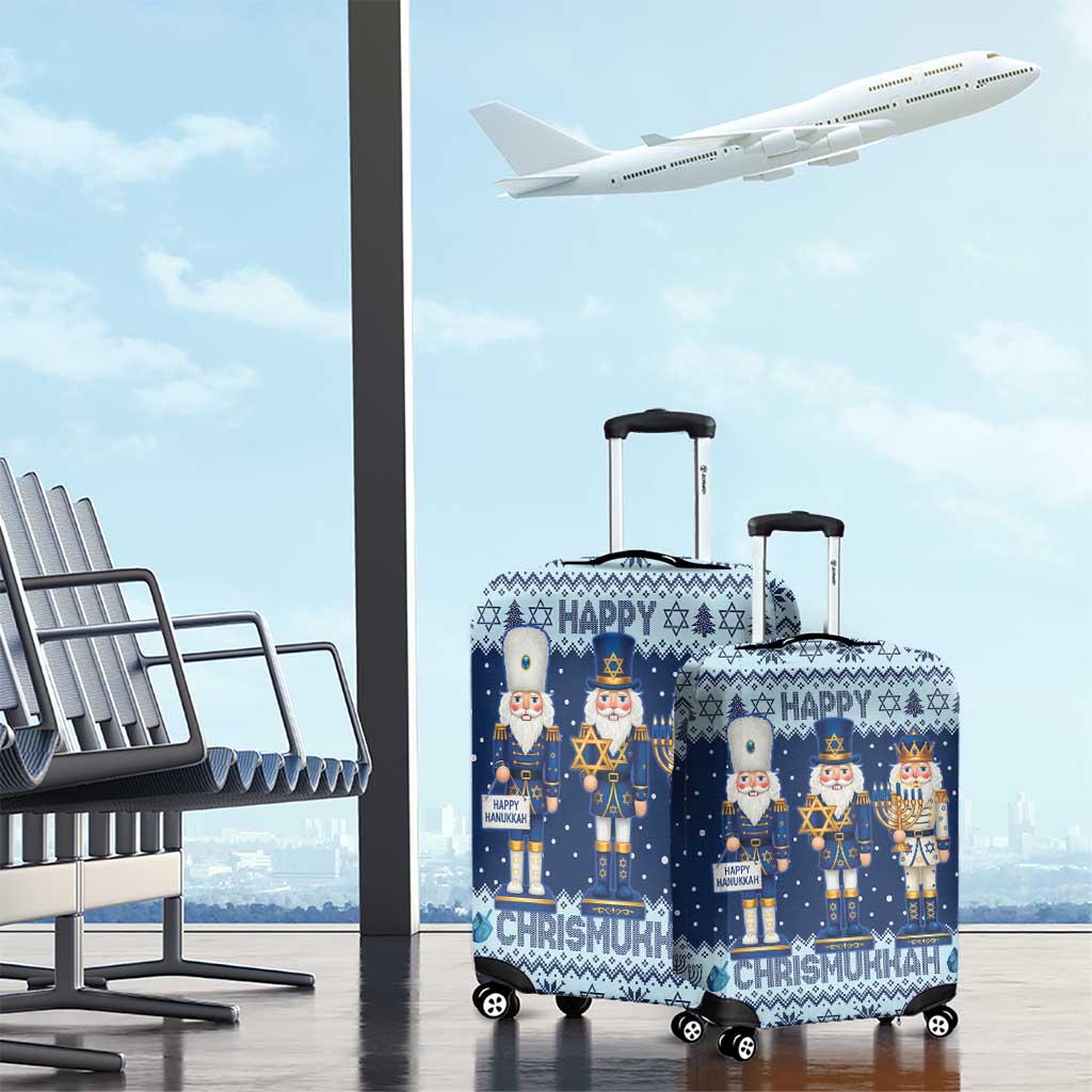 Chrismukkah Nutcracker Luggage Cover Funny Hanukkah Xmas Style - Wonder Print Shop
