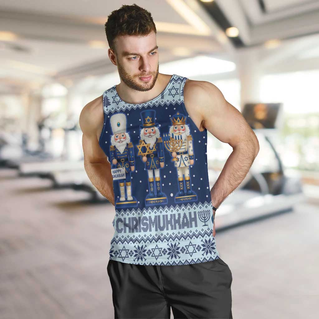 Chrismukkah Nutcracker Men Tank Top Funny Hanukkah Xmas Style - Wonder Print Shop