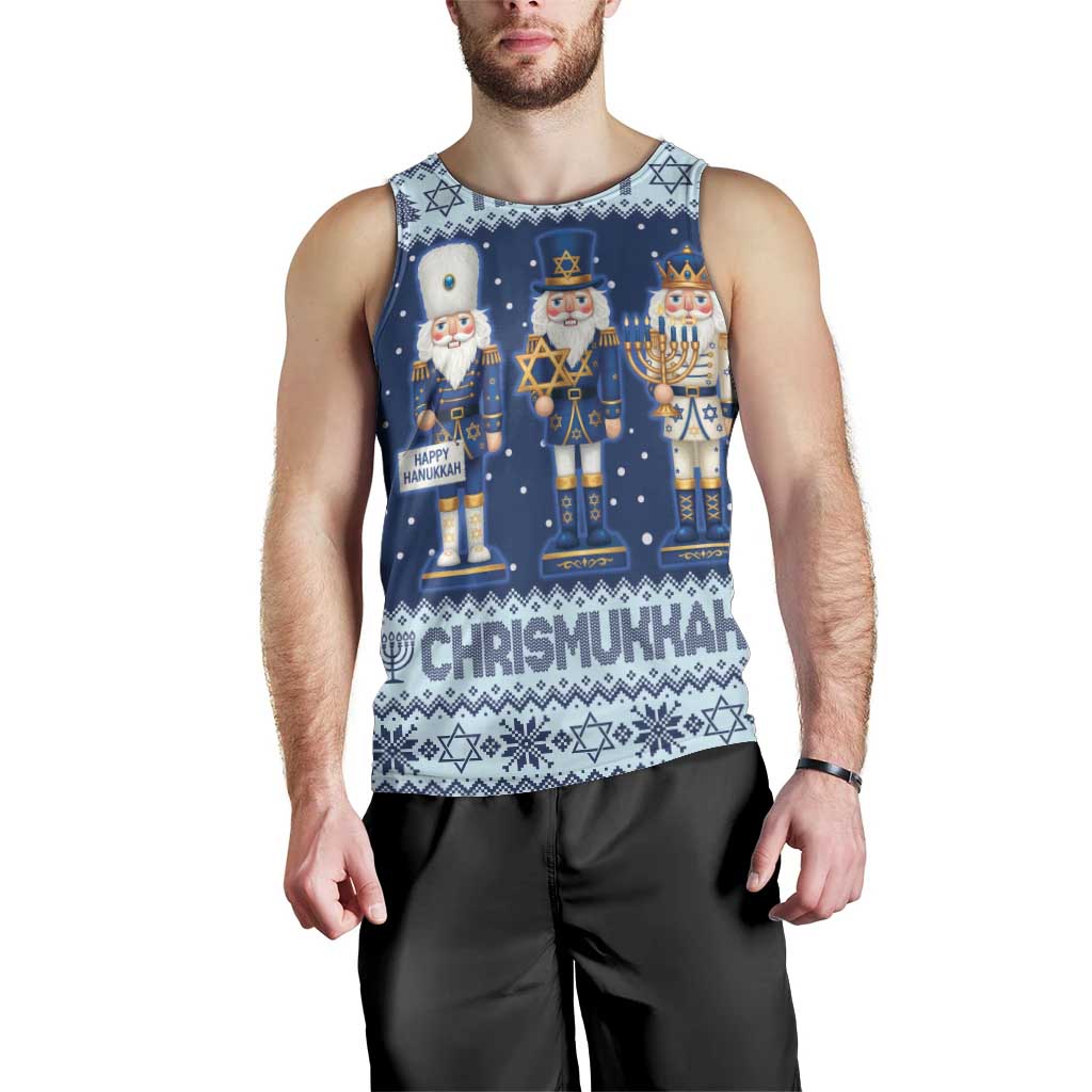 Chrismukkah Nutcracker Men Tank Top Funny Hanukkah Xmas Style - Wonder Print Shop