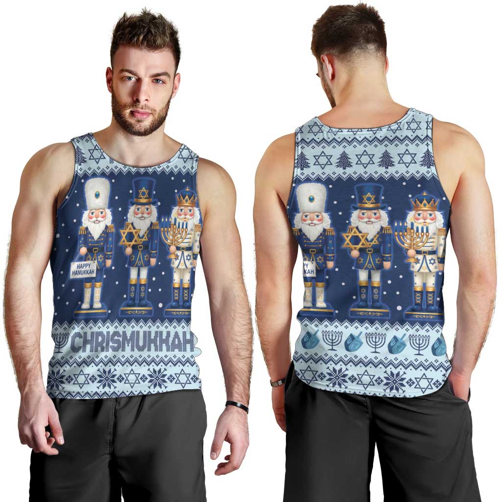 Chrismukkah Nutcracker Men Tank Top Funny Hanukkah Xmas Style - Wonder Print Shop