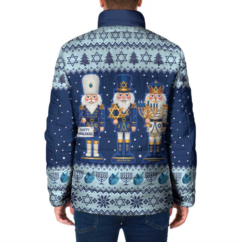 Chrismukkah Nutcracker Padded Jacket Funny Hanukkah Xmas Style - Wonder Print Shop