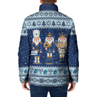 Chrismukkah Nutcracker Padded Jacket Funny Hanukkah Xmas Style - Wonder Print Shop
