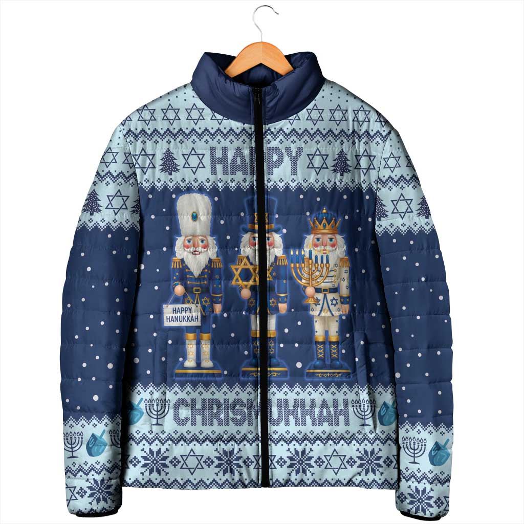 Chrismukkah Nutcracker Padded Jacket Funny Hanukkah Xmas Style - Wonder Print Shop