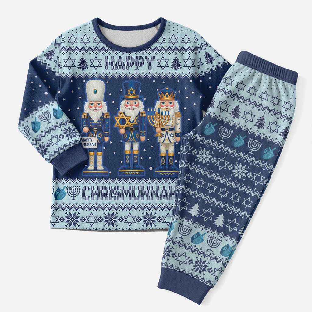 Chrismukkah Nutcracker Christmas Pajama Set Funny Hanukkah Xmas Style - Wonder Print Shop