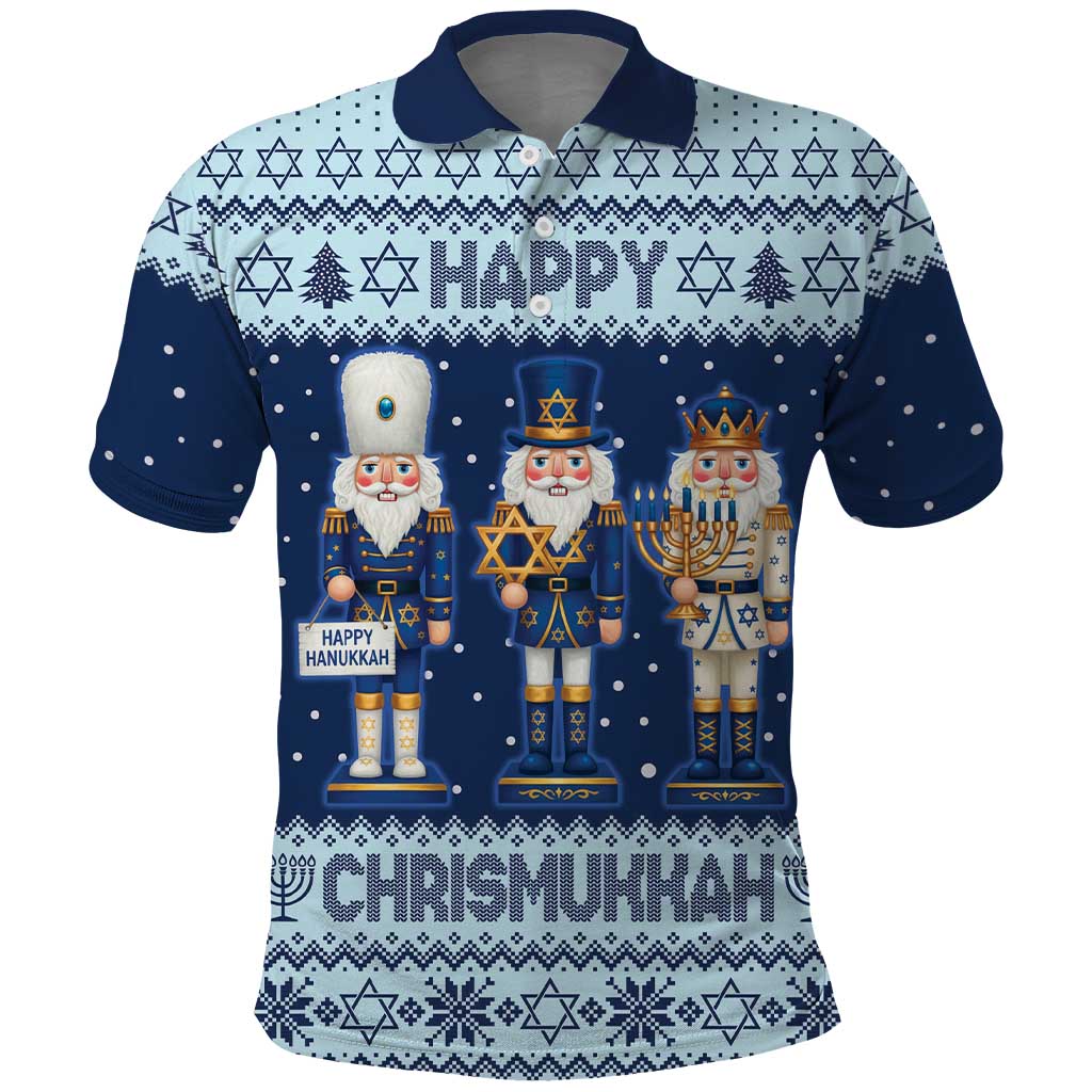 Chrismukkah Nutcracker Polo Shirt Funny Hanukkah Xmas Style - Wonder Print Shop