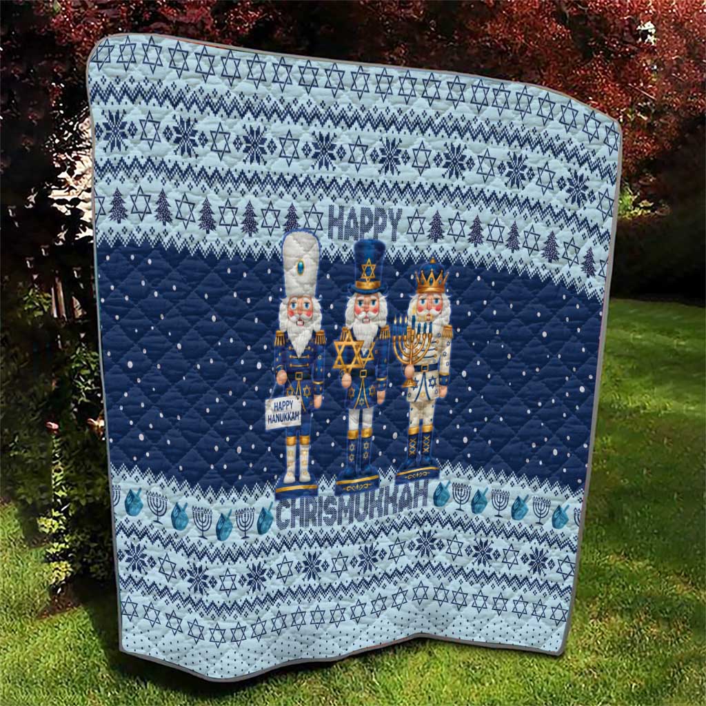Chrismukkah Nutcracker Quilt Funny Hanukkah Xmas Style - Wonder Print Shop