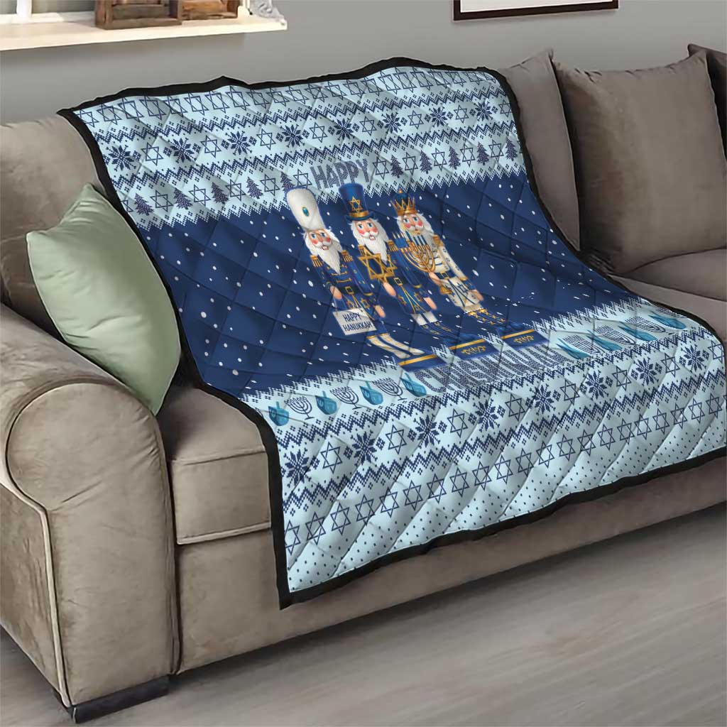 Chrismukkah Nutcracker Quilt Funny Hanukkah Xmas Style - Wonder Print Shop