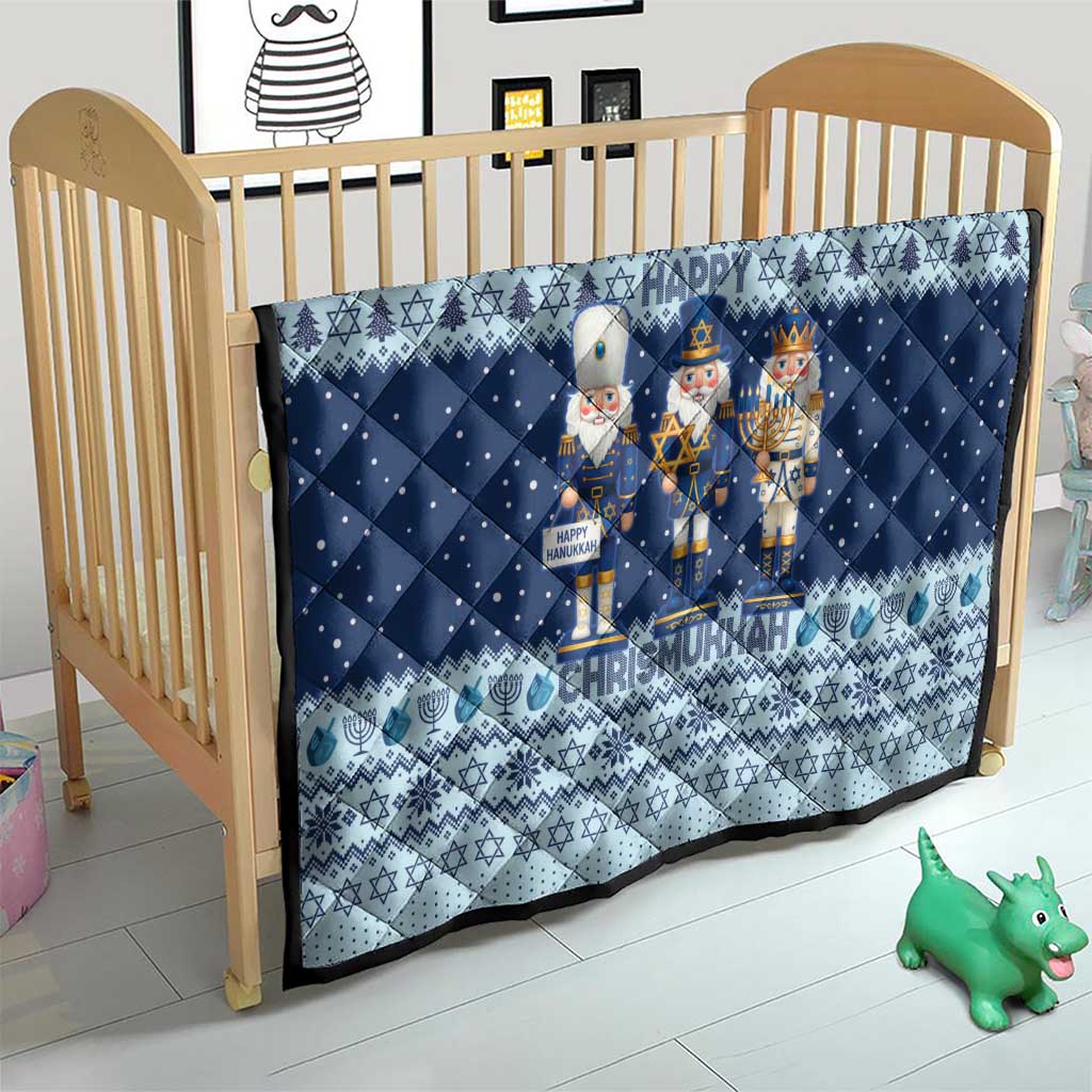 Chrismukkah Nutcracker Quilt Funny Hanukkah Xmas Style - Wonder Print Shop