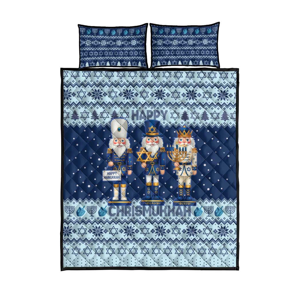 Chrismukkah Nutcracker Quilt Bed Set Funny Hanukkah Xmas Style - Wonder Print Shop