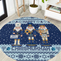 Chrismukkah Nutcracker Round Carpet Funny Hanukkah Xmas Style - Wonder Print Shop