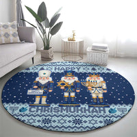 Chrismukkah Nutcracker Round Carpet Funny Hanukkah Xmas Style - Wonder Print Shop