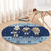 Chrismukkah Nutcracker Round Carpet Funny Hanukkah Xmas Style - Wonder Print Shop