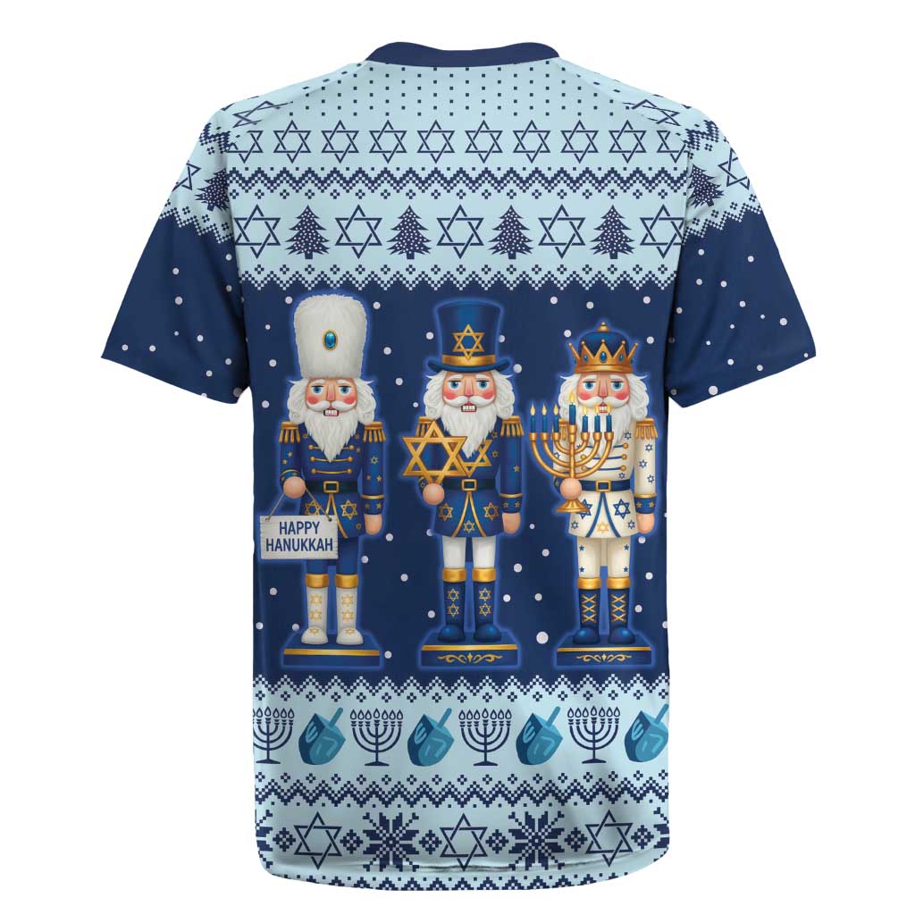 Chrismukkah Nutcracker Rugby Jersey Funny Hanukkah Xmas Style - Wonder Print Shop
