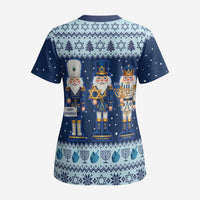 Chrismukkah Nutcracker Scrub Top Funny Hanukkah Xmas Style - Wonder Print Shop