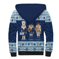 Chrismukkah Nutcracker Sherpa Hoodie Funny Hanukkah Xmas Style - Wonder Print Shop