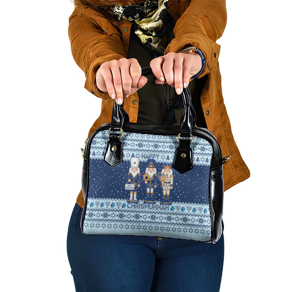 Chrismukkah Nutcracker Shoulder Handbag Funny Hanukkah Xmas Style - Wonder Print Shop