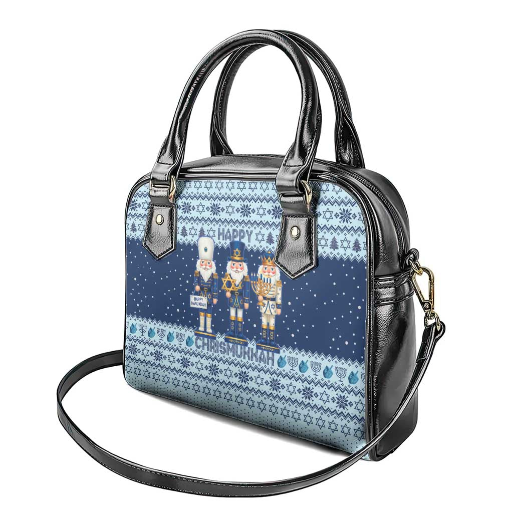 Chrismukkah Nutcracker Shoulder Handbag Funny Hanukkah Xmas Style - Wonder Print Shop