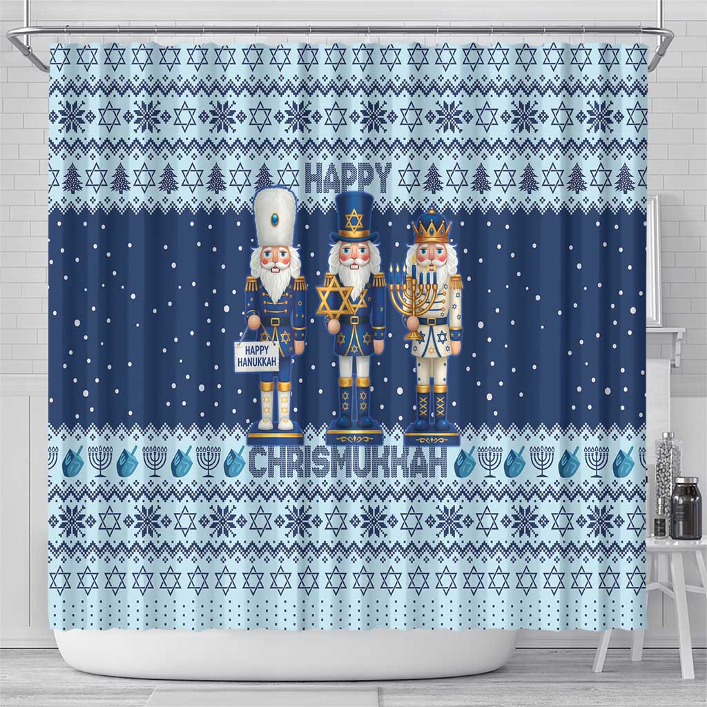 Chrismukkah Nutcracker Shower Curtain Funny Hanukkah Xmas Style - Wonder Print Shop