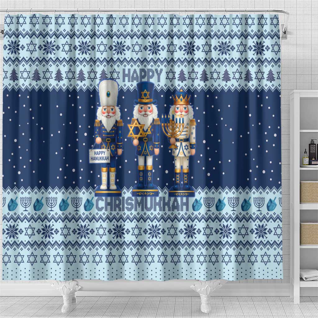 Chrismukkah Nutcracker Shower Curtain Funny Hanukkah Xmas Style - Wonder Print Shop