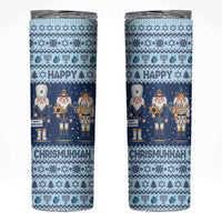 Chrismukkah Nutcracker Skinny Tumbler Funny Hanukkah Xmas Style - Wonder Print Shop