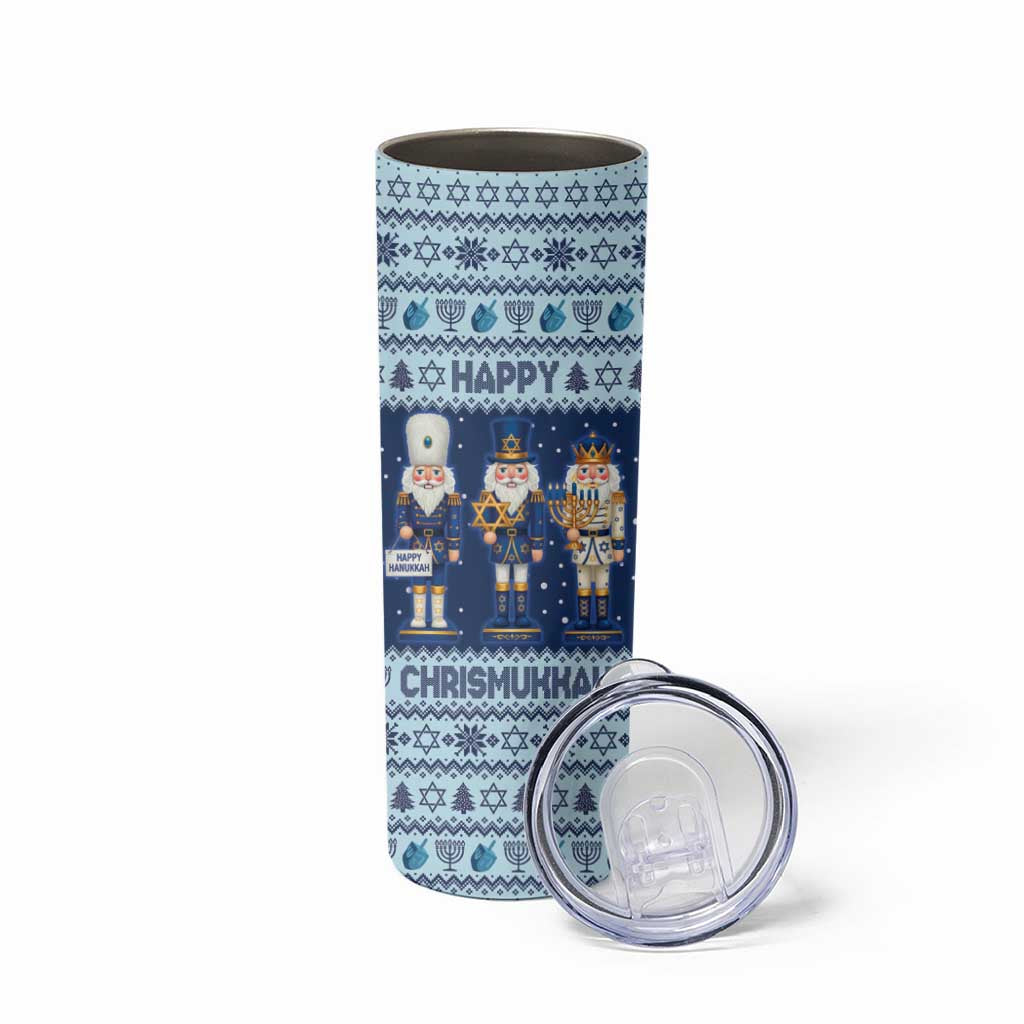 Chrismukkah Nutcracker Skinny Tumbler Funny Hanukkah Xmas Style - Wonder Print Shop