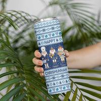 Chrismukkah Nutcracker Skinny Tumbler Funny Hanukkah Xmas Style - Wonder Print Shop